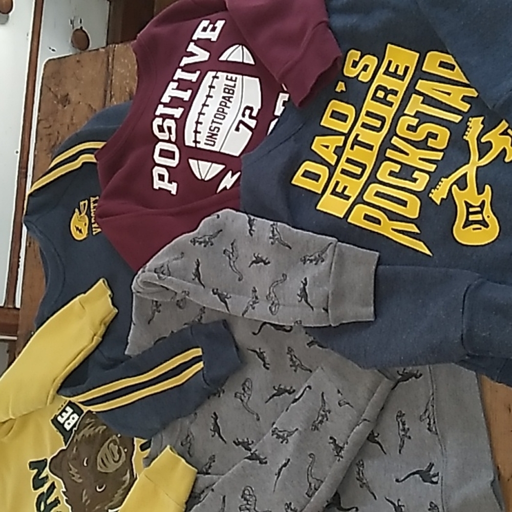 5 Garanimals size 3 pullover sweatshirts